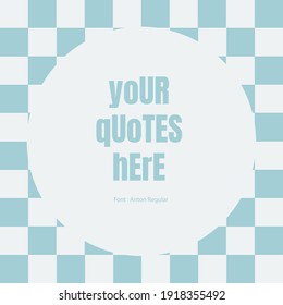 This design is a quote template with dialogue balloon elements as well as an eye-catching pattern