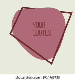 Dieses Design ist eine Anführungsvorlage mit einem Dialogballon-Element.