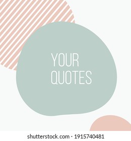 Dieses Design ist eine Anführungsvorlage mit einem Dialogballon-Element.