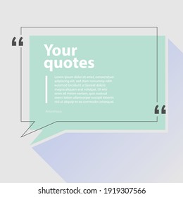 This design is a quotes template with a dialog balloon element.