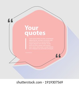 This design is a quotes template with a dialog balloon element.