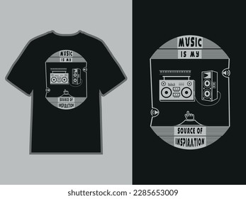 Dieses Design bezieht sich auf ein Musik-T-Shirt-Design.