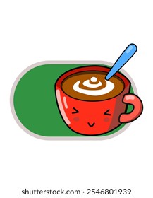 This design represent on off button by a cup coffee.