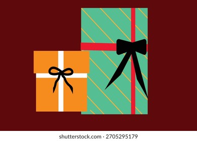 Dieses Design präsentiert eine sorgfältig gestaltete Geschenkbox-Illustration, die sich ideal eignet, um verschiedenen Projekten eine festliche Note zu verleihen. Das saubere Vektorformat sorgt für Skalierbarkeit und Anpassungsfähigkeit für vielfältige Anwendungen.