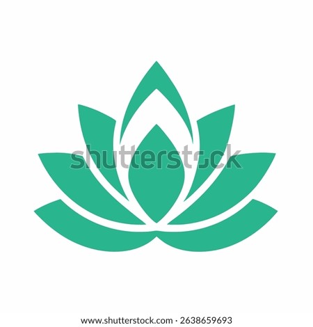This design showcases a stylized lotus flower, ideal for representing yoga, meditation, spirituality, and wellness related businesses.