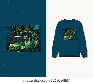 this is a design for teenagers who like to ride trucks, truck symbol,
and full of attractive colors, an elegant concept that is good for t-shirt production.