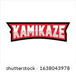 This design is a text design that reads Kamikaze, this design is perfect for you who want to be used as a t-shirt design and also as a community logo