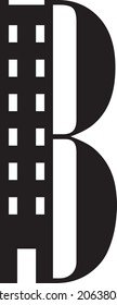 This design uses a combination of the silhouette of the building and the letter b, very simple, classy and firm, perfect for your business