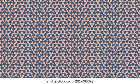 This design uses only two geometric shapes and two colors that combine to create a multitude of positive and negative alternating space shapes. 
