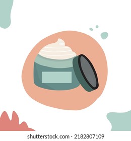 Este es un vector de diseño para un producto de belleza, a saber, un hidratante