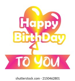 Este es un diseño para desearte un feliz cumpleaños con una mezcla de colores alegres para que represente alegría llena de alegría al saludar