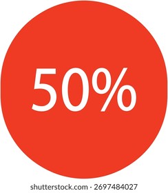 Esto está diseñado como un icono de descuento para el 50%
