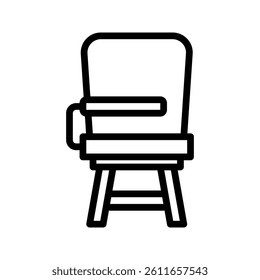 this is a desk chair icon
icon with outline style and pixel perfect
this is one of the icons from the icon sets with High school theme