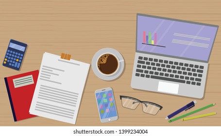 this is a detail workspace flat design