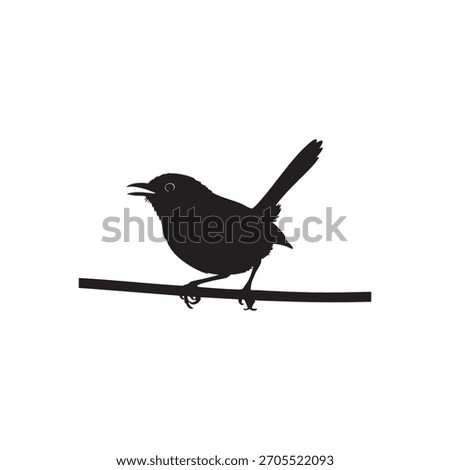 This detailed illustration portrays a small, stout bird perched confidently on a horizontal bar, rendered in a high-contrast etching style reminiscent of classic natural history engravings. The artwor