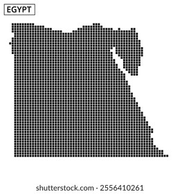 This detailed map of Egypt showcases various geographical features and regions using a dot pattern for visual distinction.