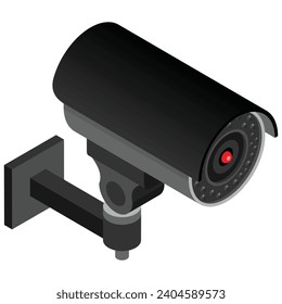 This detailed vector illustration of a security camera is perfect for any project that needs a symbol of security and surveillance.