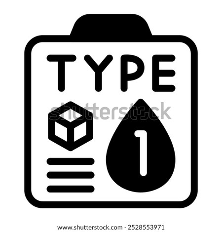 This Diabetes type 1 icon is suitable for Diabetes, Sickness, etc.