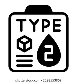 Dieses Diabetes Typ 2 Symbol ist für Diabetes, Krankheit, etc. geeignet.