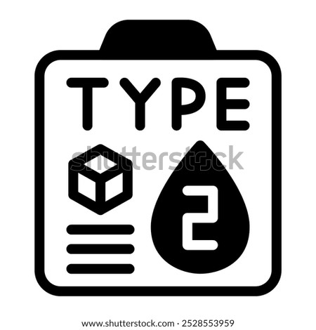 This Diabetes type 2 icon is suitable for Diabetes, Sickness, etc.