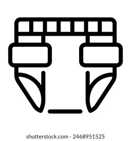 This Diaper icon is suitable for Retirement, Pension, and Elderly Activities.