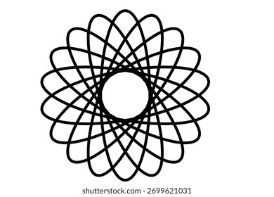 This digital artwork features a dynamic arrangement of geometric shapes and lines. It incorporates a rich palette of CMYK colors, including red, green, blue, and yellow, 