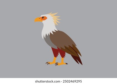 This digital artwork features a majestic and detailed vector illustration of the Philippine Eagle, showcasing its striking features and powerful presence. Ideal for use in wildlife-themed projects.