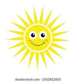 This is a digital cut file featuring a sun with a smiling face, presented as a silhouette.