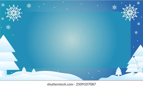This digital design captures the beauty of winter with a calm and cool atmosphere. Enjoy the charm of enchanting snow and sparkling skies.