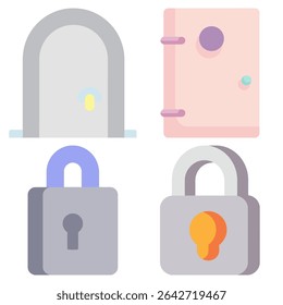 This digital door lock design showcases different locking mechanisms, offering innovative solutions for home and office security. It highlights user-friendly features suitable for various settings.