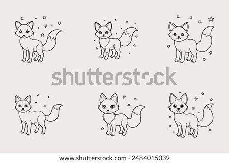 This digital download features a charming and whimsical illustration of a fox against a nighttime backdrop. Compatible with Adobe Illustrator and other graphic design software, the file allows for eas