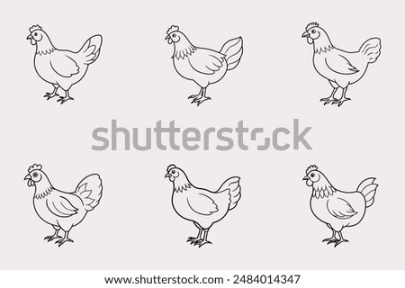 This digital download features a detailed and lifelike illustration of a hen. Compatible with Adobe Illustrator and other graphic design software, the file allows for easy customization and scaling wi