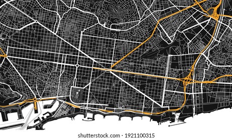 Esta es una ciudad de mapas digitales. Es Barcelona