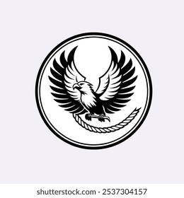 This digital product is a black and white eagle icon, showcasing the majestic profile of an eagle with clean, bold lines. Ideal for use in logos, patriotic themes, or wildlife-focused designs, it 