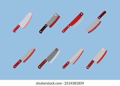 This is a digital product of a butcher's knife vector art illustration, perfect for graphic design, print, or web use. It showcases a sharp, professional, and detailed design.