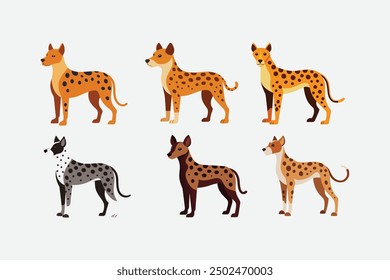 This digital product features a detailed vector artwork of a Catahoula Leopard Dog, showcasing its distinctive coat pattern and strong, athletic build. Perfect for pet-themed designs.