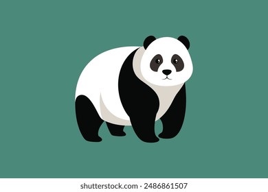  Dieses Digitalprodukt bietet eine atemberaubende Vektorgrafik-Illustration eines Riesen-Panda, der sorgfältig für Grafikdesign-Projekte gefertigt wurde, die einen Hauch von natürlicher Schönheit und Eleganz suchen.