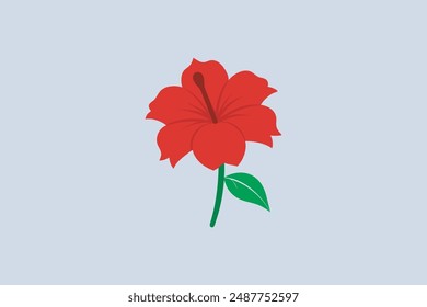 This digital product features a stunning vector art illustration of a beautiful Hibiscus flower, showcasing intricate details and vibrant colors. Ideal for graphic design projects.