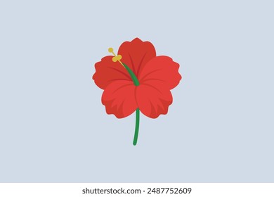 This digital product features a stunning vector art illustration of a beautiful Hibiscus flower, showcasing intricate details and vibrant colors. Ideal for graphic design projects.
