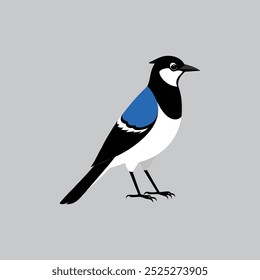 This digital product is a vector artwork of a Blue Jay bird, perfect for graphic design projects, illustrations, and print. It is scalable and editable without loss of quality.