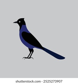 This digital product is a vector artwork of a Blue Jay bird, perfect for graphic design projects, illustrations, and print. It is scalable and editable without loss of quality.