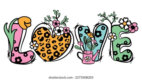 This digital vector file features a beautiful design of the world covered in spring flowers and a striking leopard print heart, spreading the message of love and unity.  Spread the love and good vibes