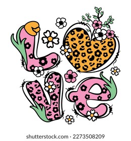 This digital vector file features a beautiful design of the world covered in spring flowers and a striking leopard print heart, spreading the message of love and unity.  Spread the love and good vibes