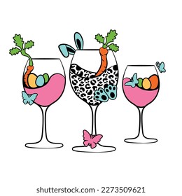 This digital vector file features a stunning collection of cocktails adorned with colourful flowers and a fresh spring theme. Perfect for creating eye-catching designs for parties and social events.