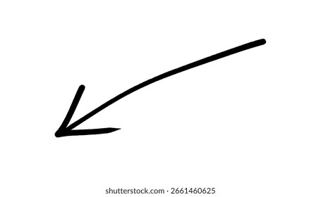 Esta é uma imagem criada digitalmente exibindo uma seta preta simples em um plano de fundo branco indicando a direção.