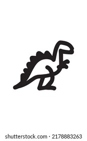 This is a dinosaur vector standing watching something suitable for clothing design