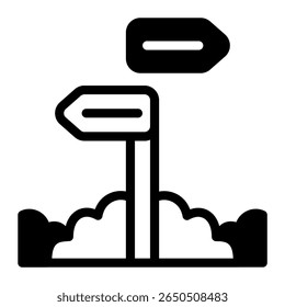 This Direction sign icon is suitable for Camping, Outdoor Activity, Summer Vacation, etc