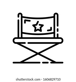 this is director vector icon on a white background.