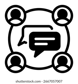 Este ícono de discusión es adecuado para la universidad, escuela, Educación, etc.