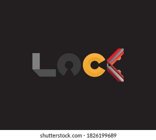 This disen is designed from the word lock and keys and medals